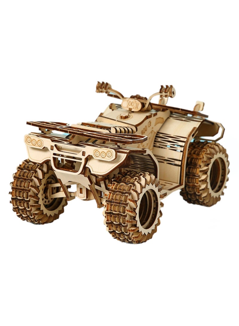 Children's Educational Assembly Toys Wooden 3D Puzzle(Beach Car 3D Puzzle) - Image 3